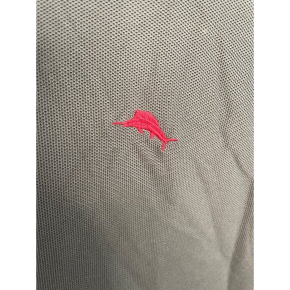 Tommy Bahama Mens Gray Polo Shirt Embroidered Red Marlin Logo Short Sleeve Sz XL - Picture 4 of 9